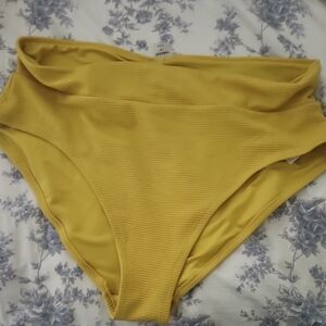 Yellow High-Waisted Bikini Bottoms